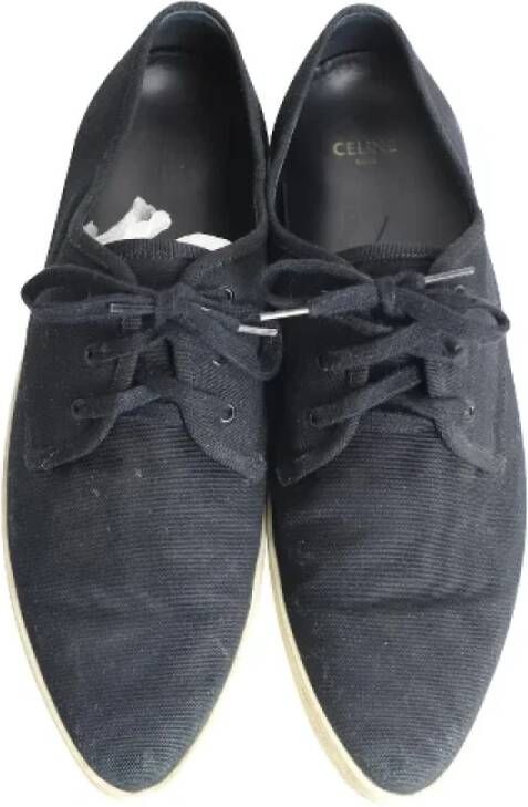 Celine Vintage Pre-owned Cotton sneakers Black Heren