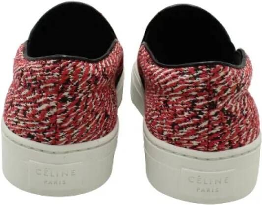 Celine Vintage Pre-owned Cotton sneakers Red Dames