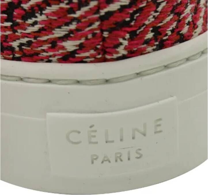 Celine Vintage Pre-owned Cotton sneakers Red Dames