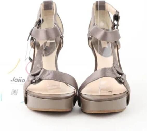 Celine Vintage Pre-owned Fabric heels Brown Dames