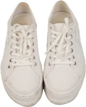 Celine Vintage Pre-owned Fabric sneakers White Dames