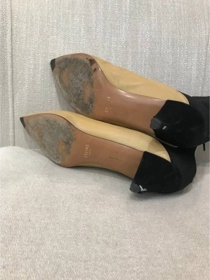 Celine Vintage Pre-owned Leather boots Beige Dames