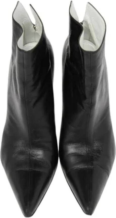 Celine Vintage Pre-owned Leather boots Black Dames