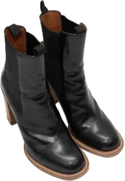 Celine Vintage Pre-owned Leather boots Black Dames