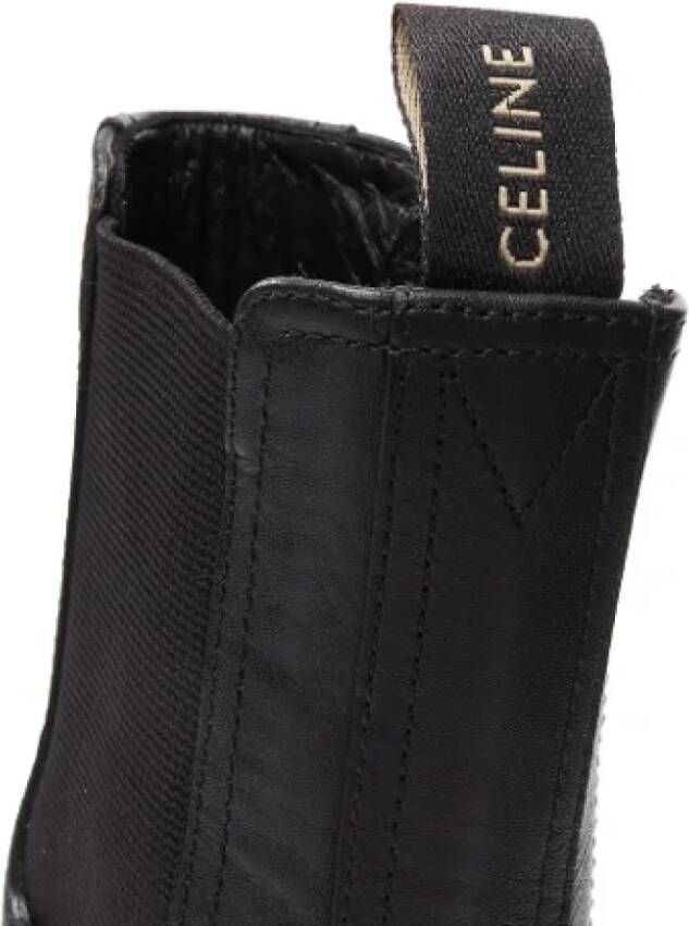 Celine Vintage Pre-owned Leather boots Black Dames
