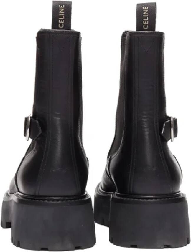Celine Vintage Pre-owned Leather boots Black Dames