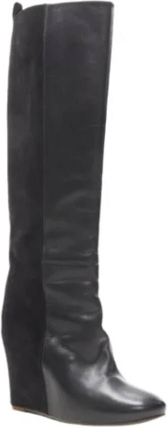 Celine Vintage Pre-owned Leather boots Black Dames