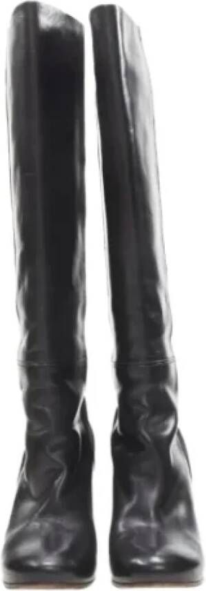 Celine Vintage Pre-owned Leather boots Black Dames