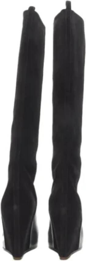 Celine Vintage Pre-owned Leather boots Black Dames