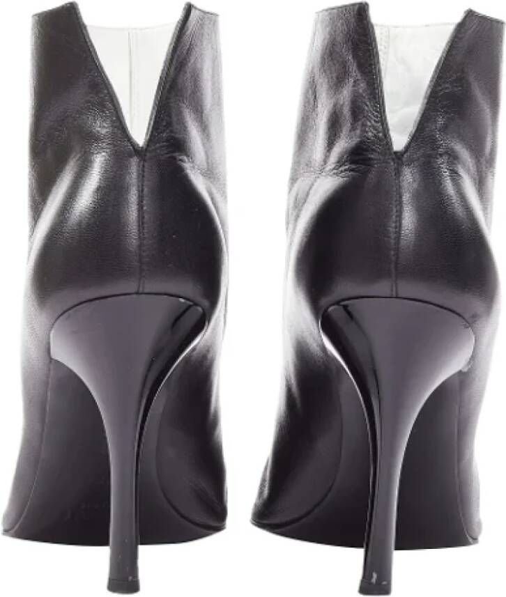 Celine Vintage Pre-owned Leather boots Black Dames