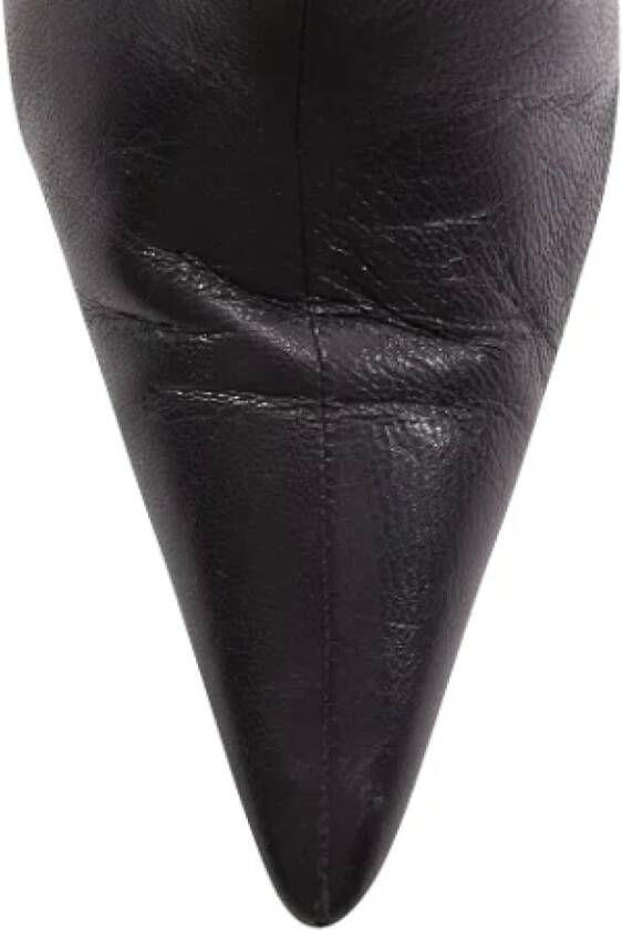 Celine Vintage Pre-owned Leather boots Black Dames