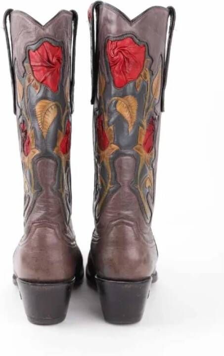 Celine Vintage Pre-owned Leather boots Brown Dames