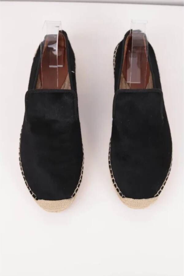 Celine Vintage Pre-owned Leather espadrilles Black Dames