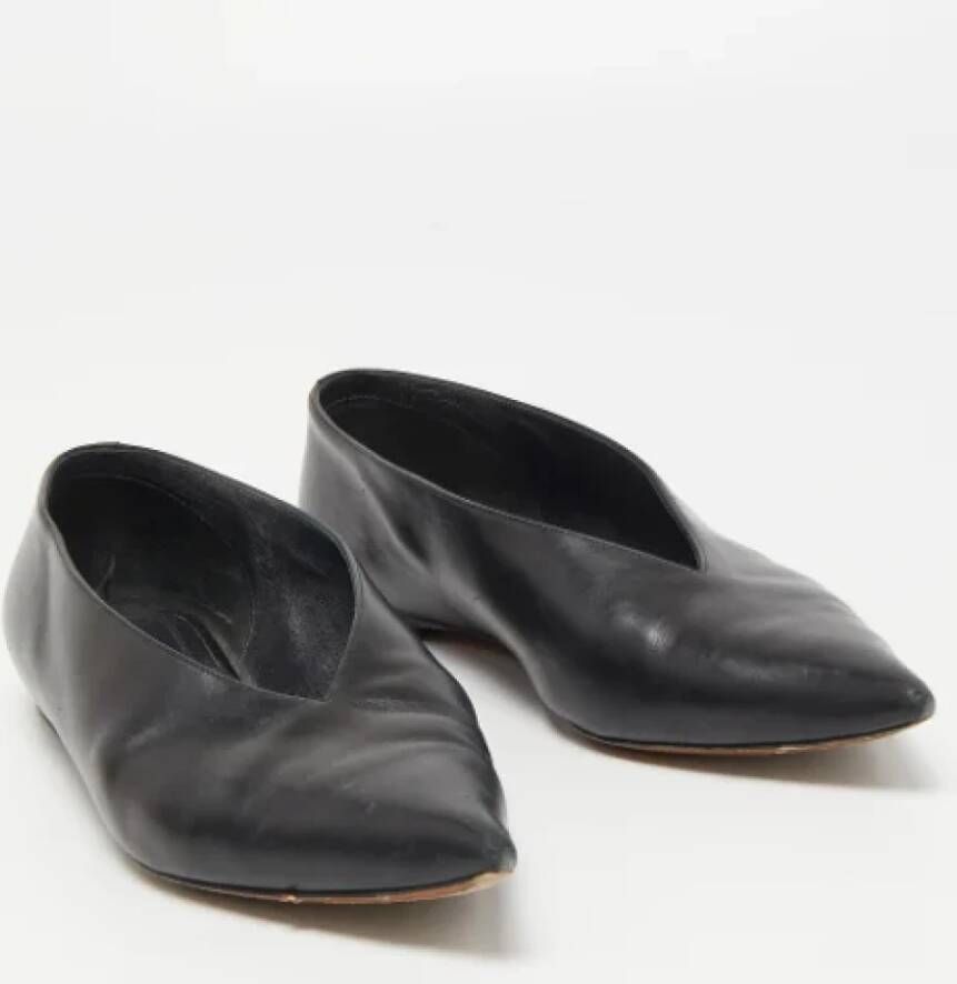 Celine Vintage Pre-owned Leather flats Black Dames