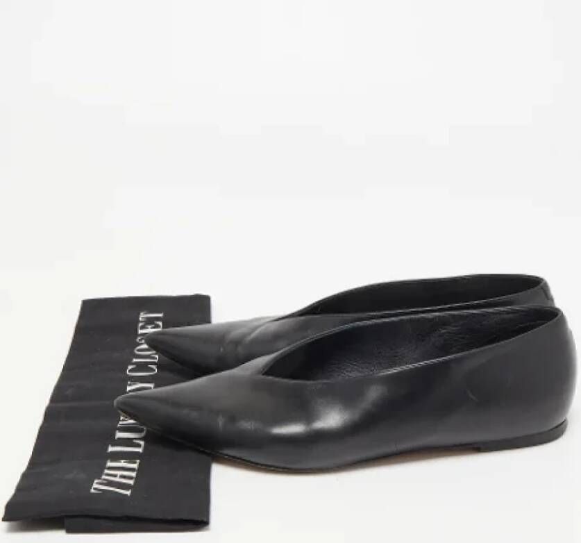 Celine Vintage Pre-owned Leather flats Black Dames