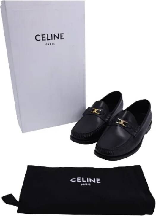 Celine Vintage Pre-owned Leather flats Black Dames