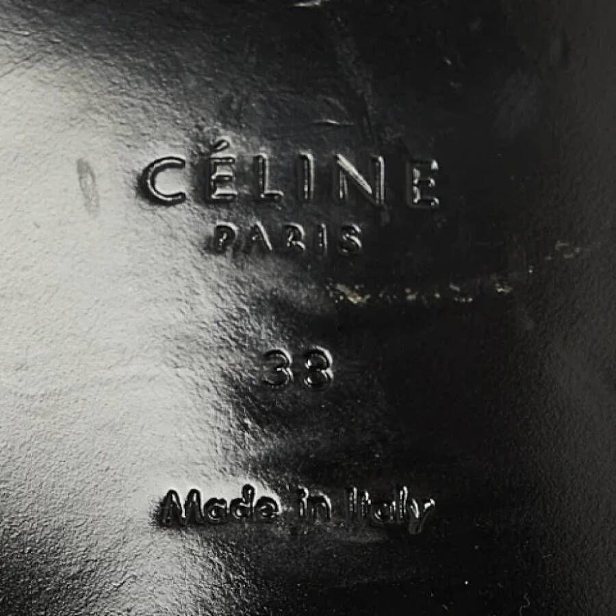 Celine Vintage Pre-owned Leather flats Black Dames