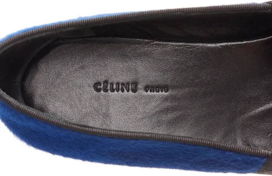 Celine Vintage Pre-owned Leather flats Blue Dames