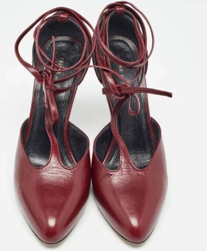 Celine Vintage Pre-owned Leather heels Red Dames