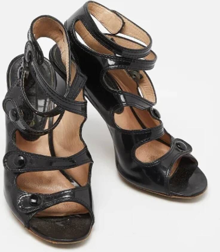 Celine Vintage Pre-owned Leather sandals Black Dames