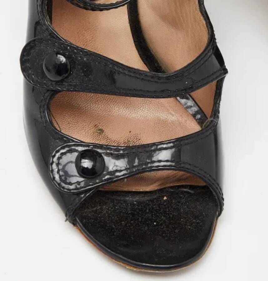 Celine Vintage Pre-owned Leather sandals Black Dames