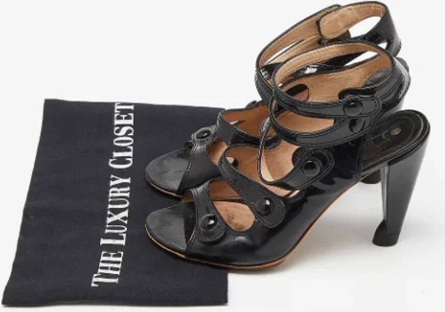 Celine Vintage Pre-owned Leather sandals Black Dames