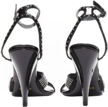 Celine Vintage Pre-owned Leather sandals Black Dames