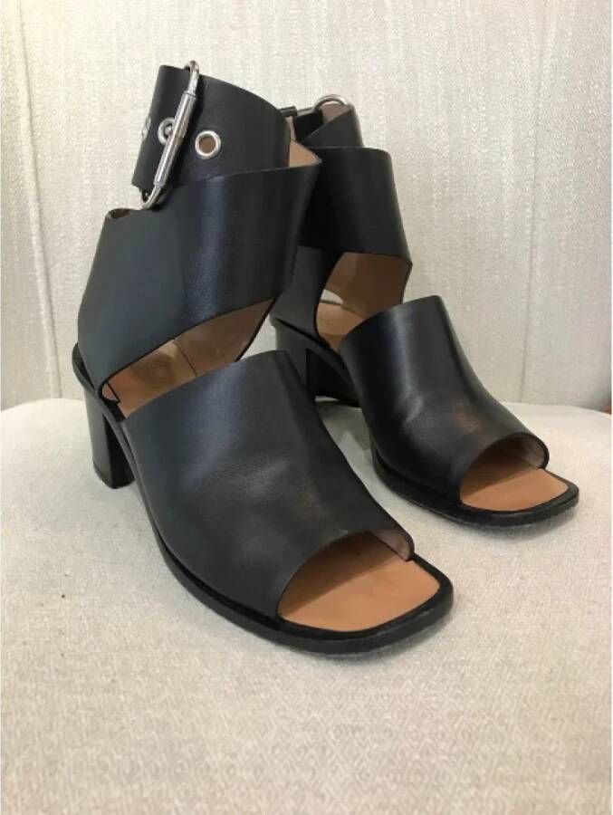 Celine Vintage Pre-owned Leather sandals Black Dames