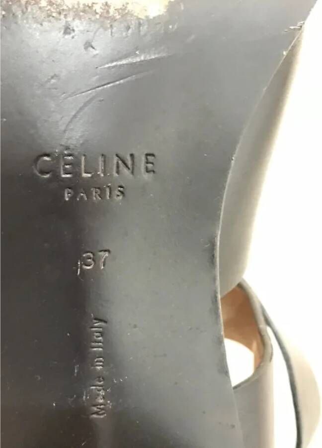 Celine Vintage Pre-owned Leather sandals Black Dames