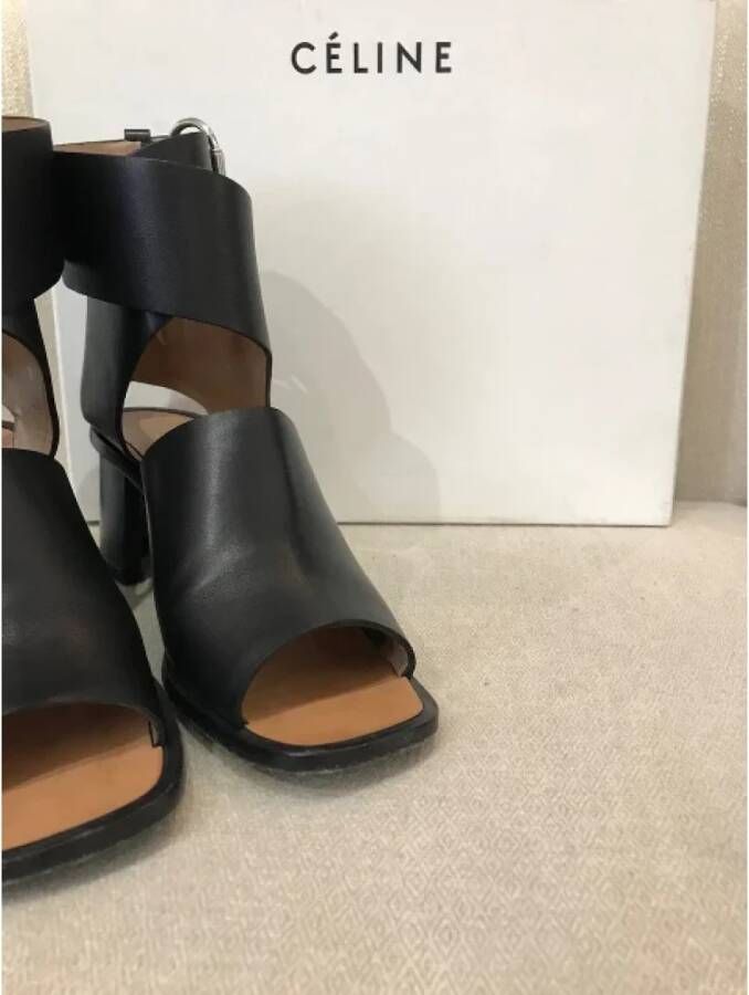 Celine Vintage Pre-owned Leather sandals Black Dames