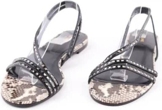 Celine Vintage Pre-owned Leather sandals Black Dames