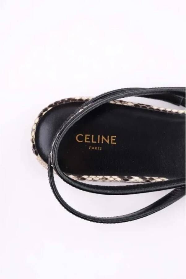 Celine Vintage Pre-owned Leather sandals Black Dames