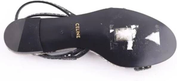 Celine Vintage Pre-owned Leather sandals Black Dames