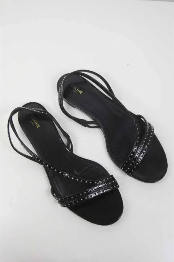 Celine Vintage Pre-owned Leather sandals Black Dames
