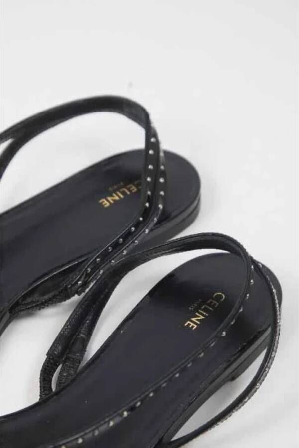 Celine Vintage Pre-owned Leather sandals Black Dames
