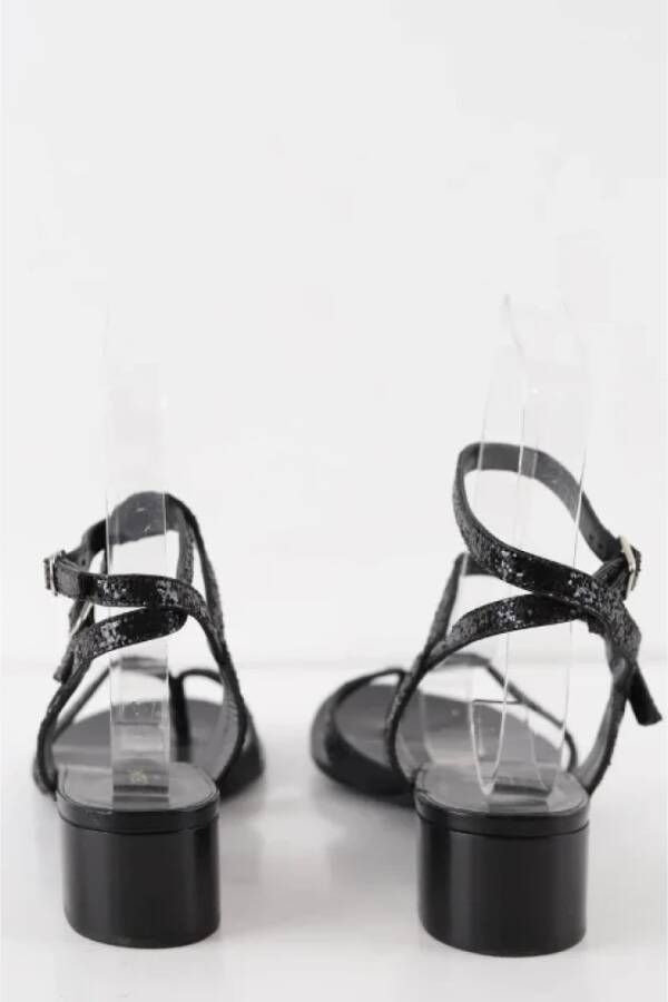Celine Vintage Pre-owned Leather sandals Black Dames
