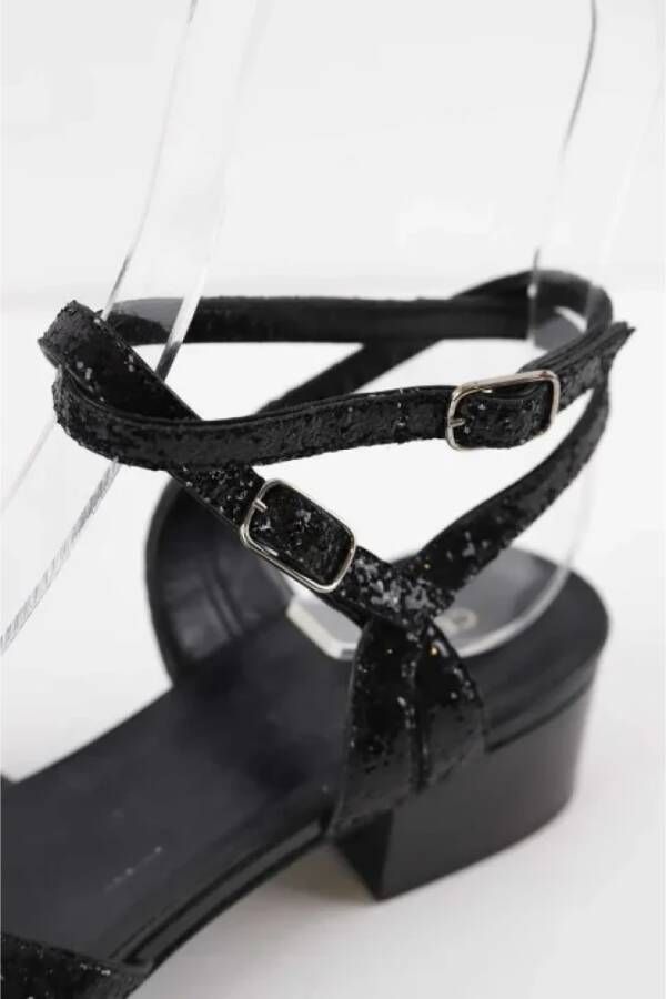 Celine Vintage Pre-owned Leather sandals Black Dames