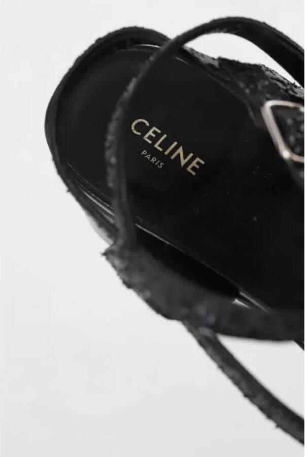 Celine Vintage Pre-owned Leather sandals Black Dames