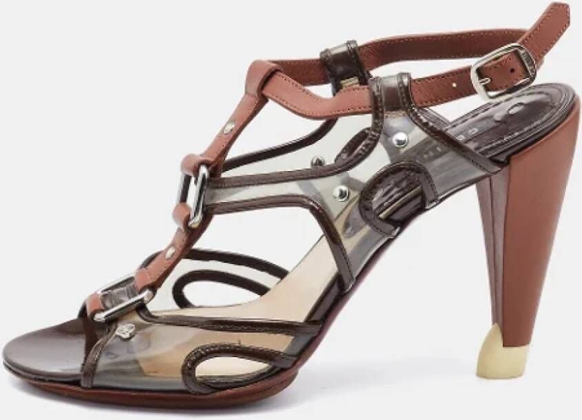 Celine Vintage Pre-owned Leather sandals Brown Dames