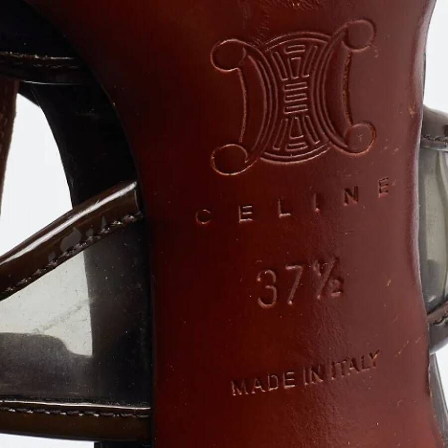 Celine Vintage Pre-owned Leather sandals Brown Dames