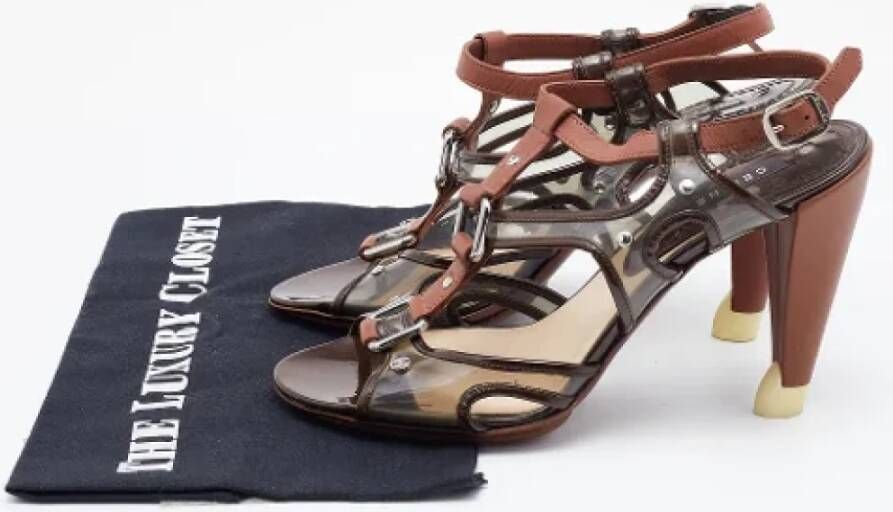 Celine Vintage Pre-owned Leather sandals Brown Dames