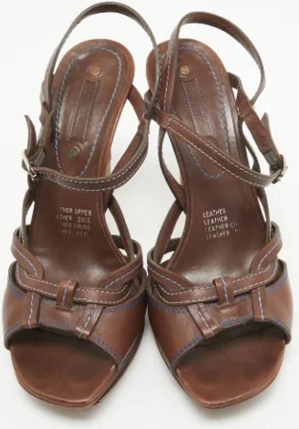 Celine Vintage Pre-owned Leather sandals Brown Dames