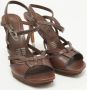 Celine Vintage Pre-owned Leather sandals Brown Dames - Thumbnail 3