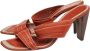 Celine Vintage Pre-owned Leather sandals Orange Dames - Thumbnail 3