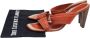Celine Vintage Pre-owned Leather sandals Orange Dames - Thumbnail 7