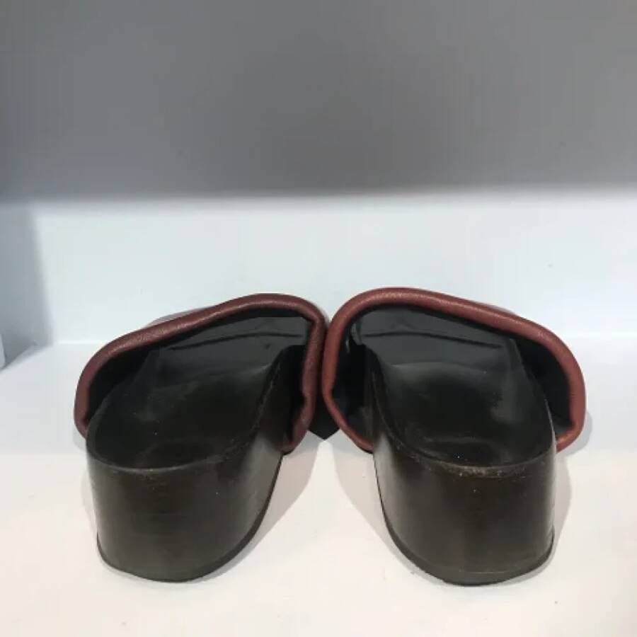 Celine Vintage Pre-owned Leather sandals Red Dames