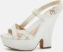 Celine Vintage Pre-owned Leather sandals White Dames - Thumbnail 2