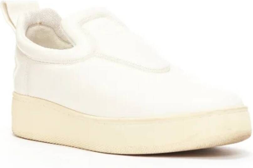 Celine Vintage Pre-owned Leather sneakers Beige Dames