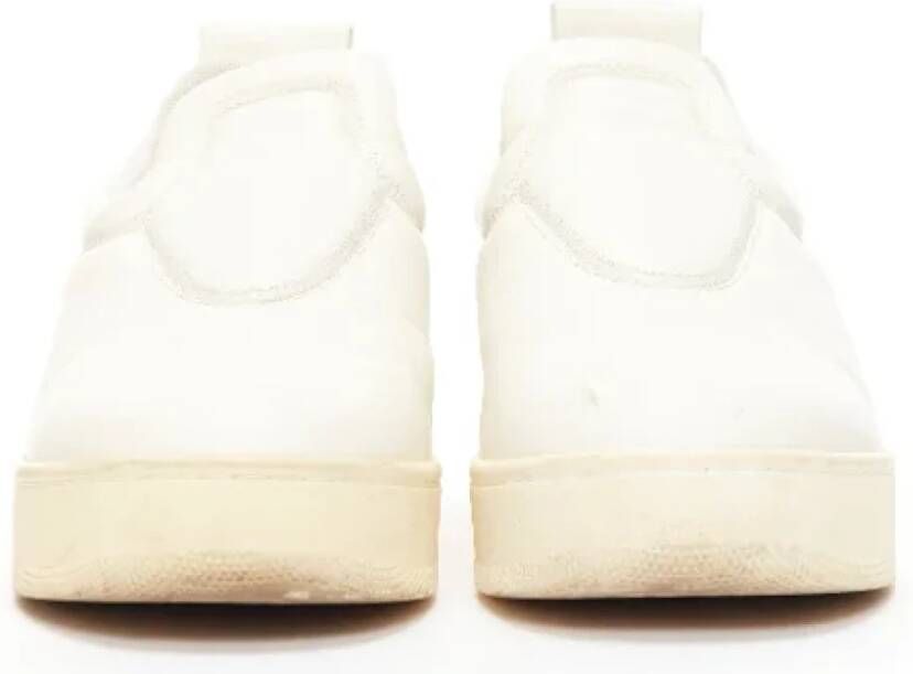 Celine Vintage Pre-owned Leather sneakers Beige Dames