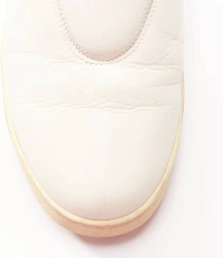 Celine Vintage Pre-owned Leather sneakers Beige Dames